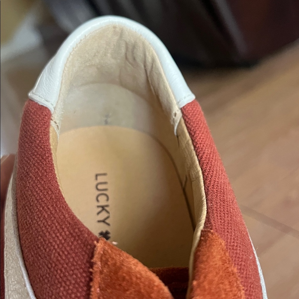 Lucky Brand women’s  Rust and White Sneakers - Picture 6 of 10